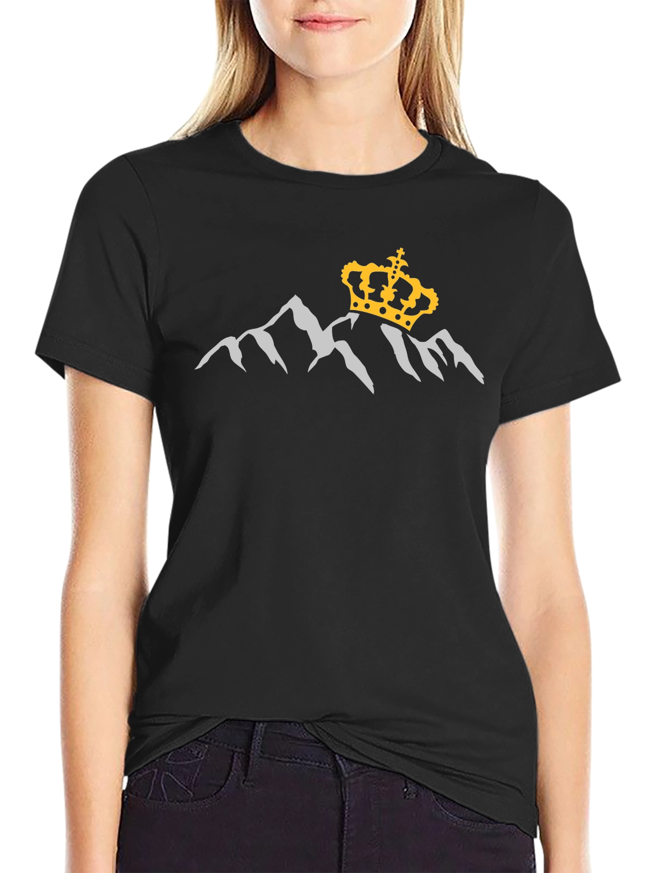 Crowned Mountain Tee - Stylish Graphic Print Shirt