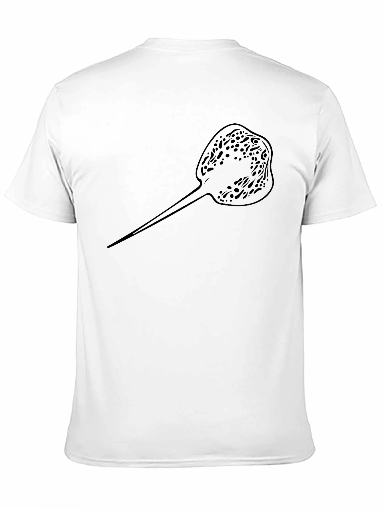 Stingray Graphic Tee - Black Cotton Casual T-Shirt
