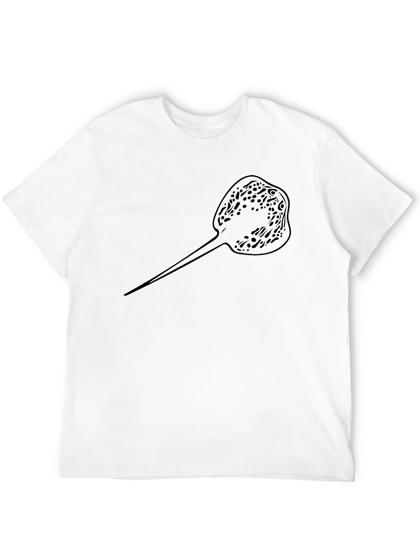 Stingray Graphic Tee - Black Cotton Casual T-Shirt