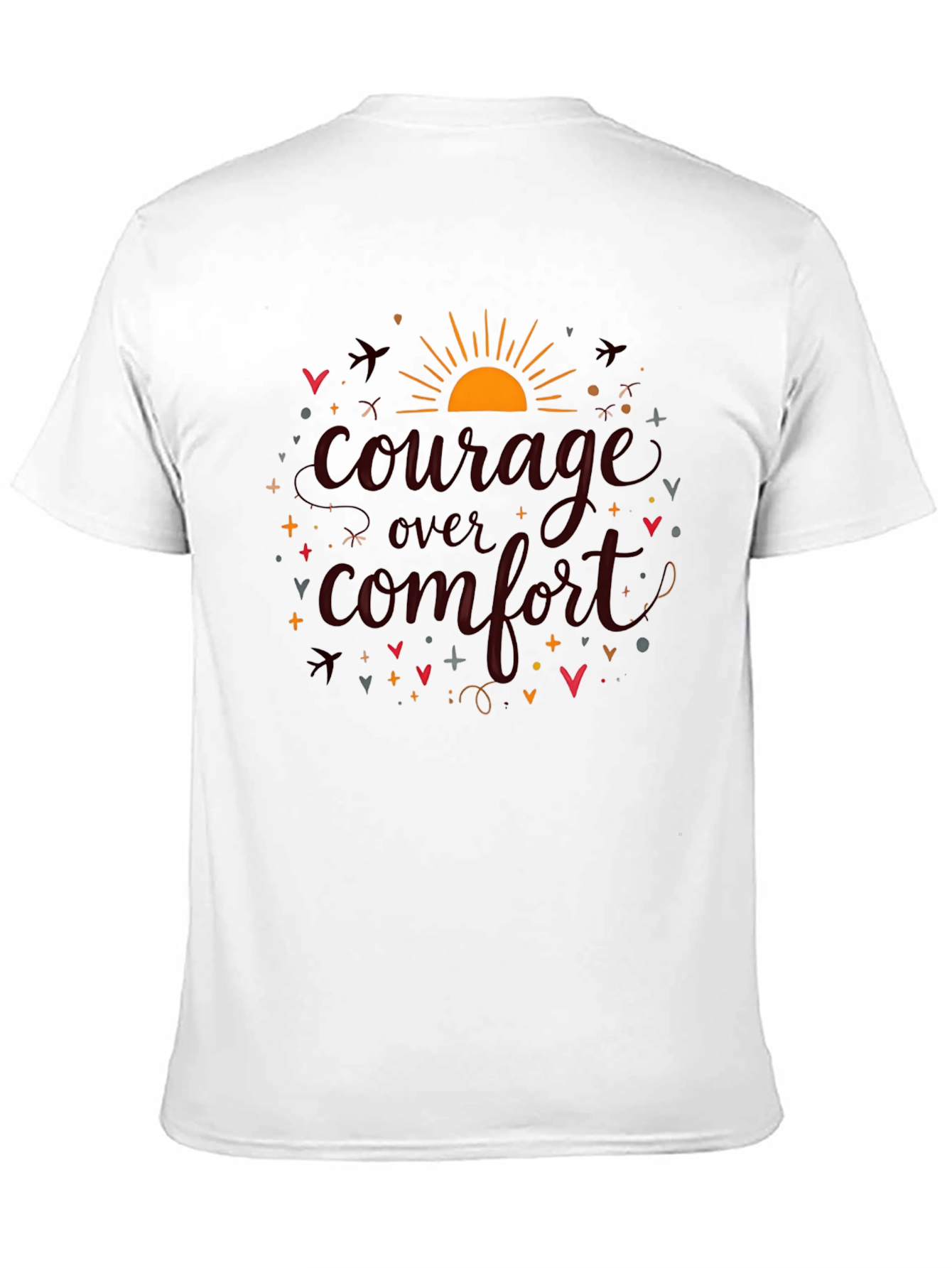 Courage Over Comfort Graphic Black T-Shirt