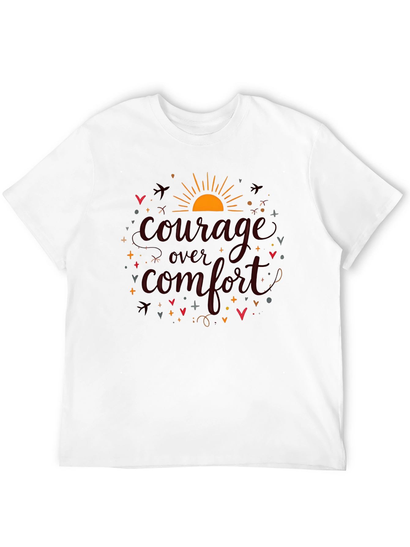 Courage Over Comfort Graphic Black T-Shirt