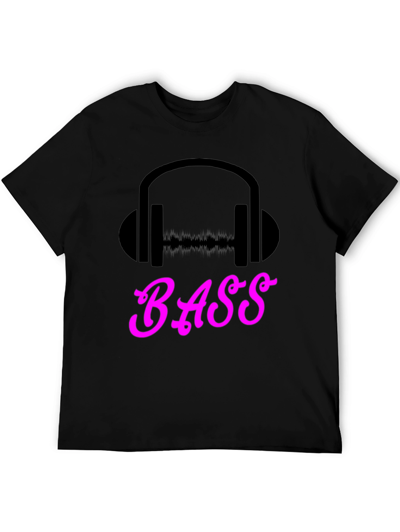 Bass Headphones Graphic Tee - Black