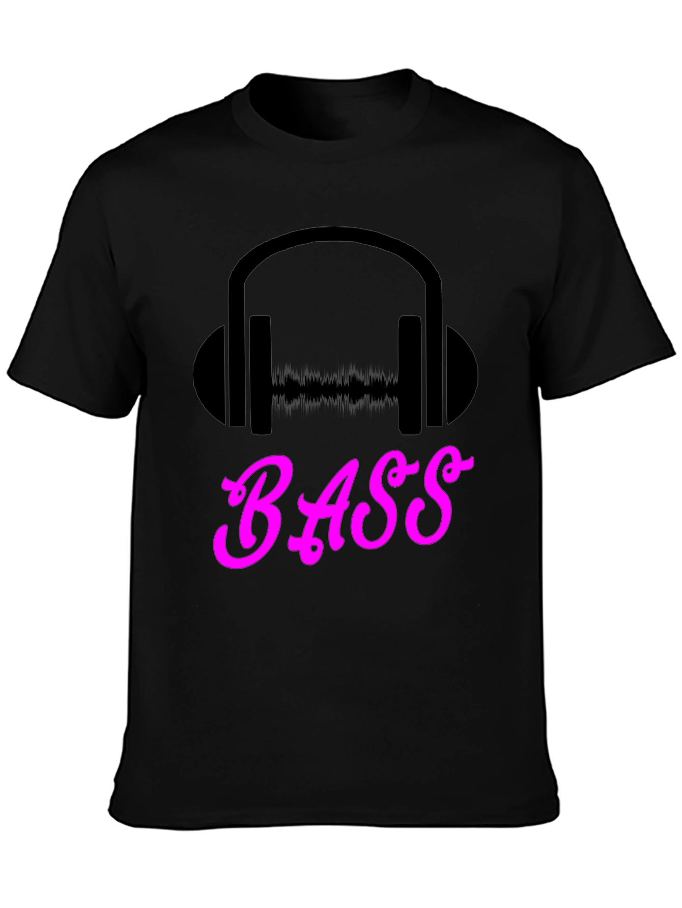 Bass Headphones Graphic Tee - Black