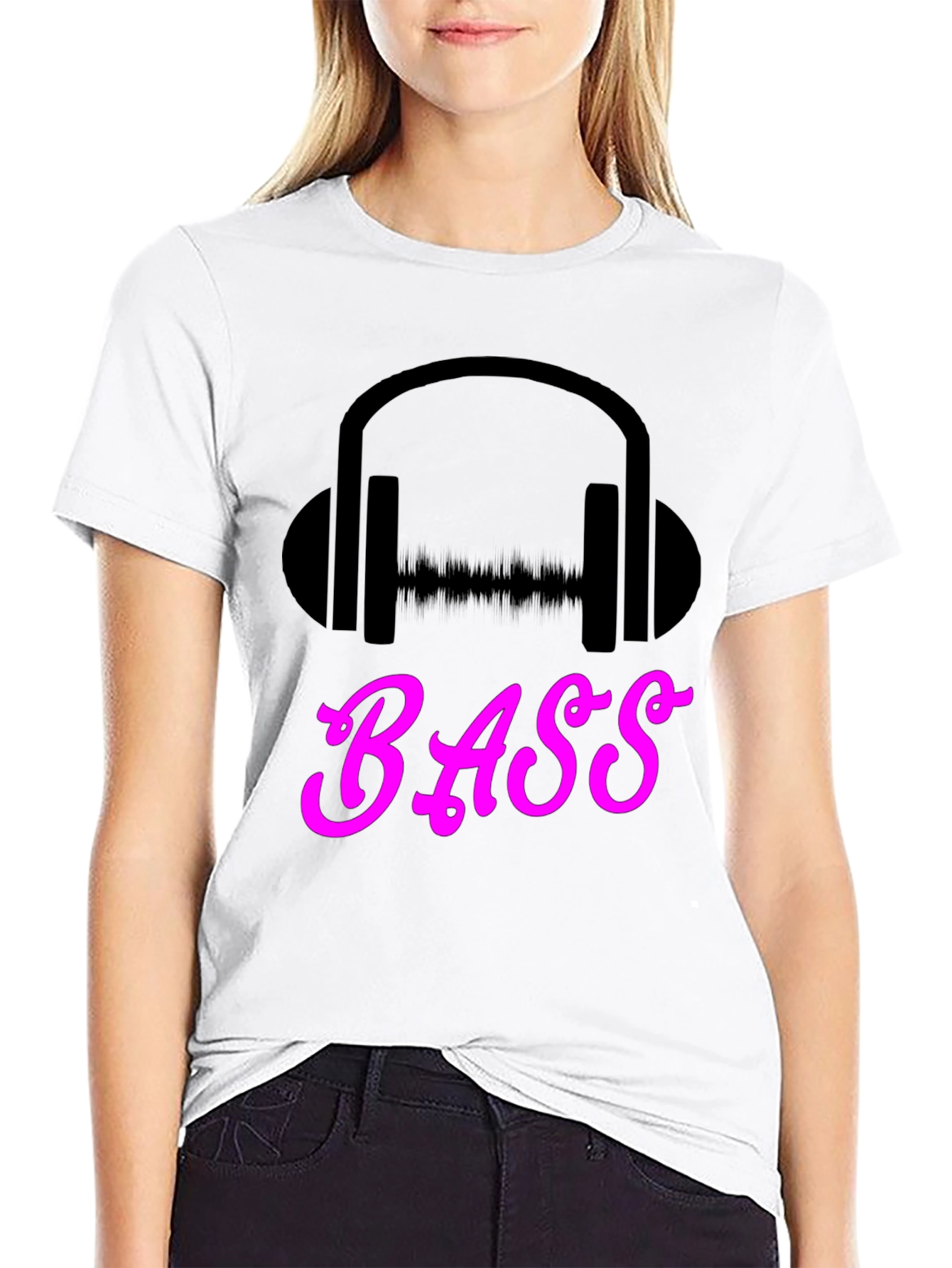 Bass Headphones Graphic Tee - Black