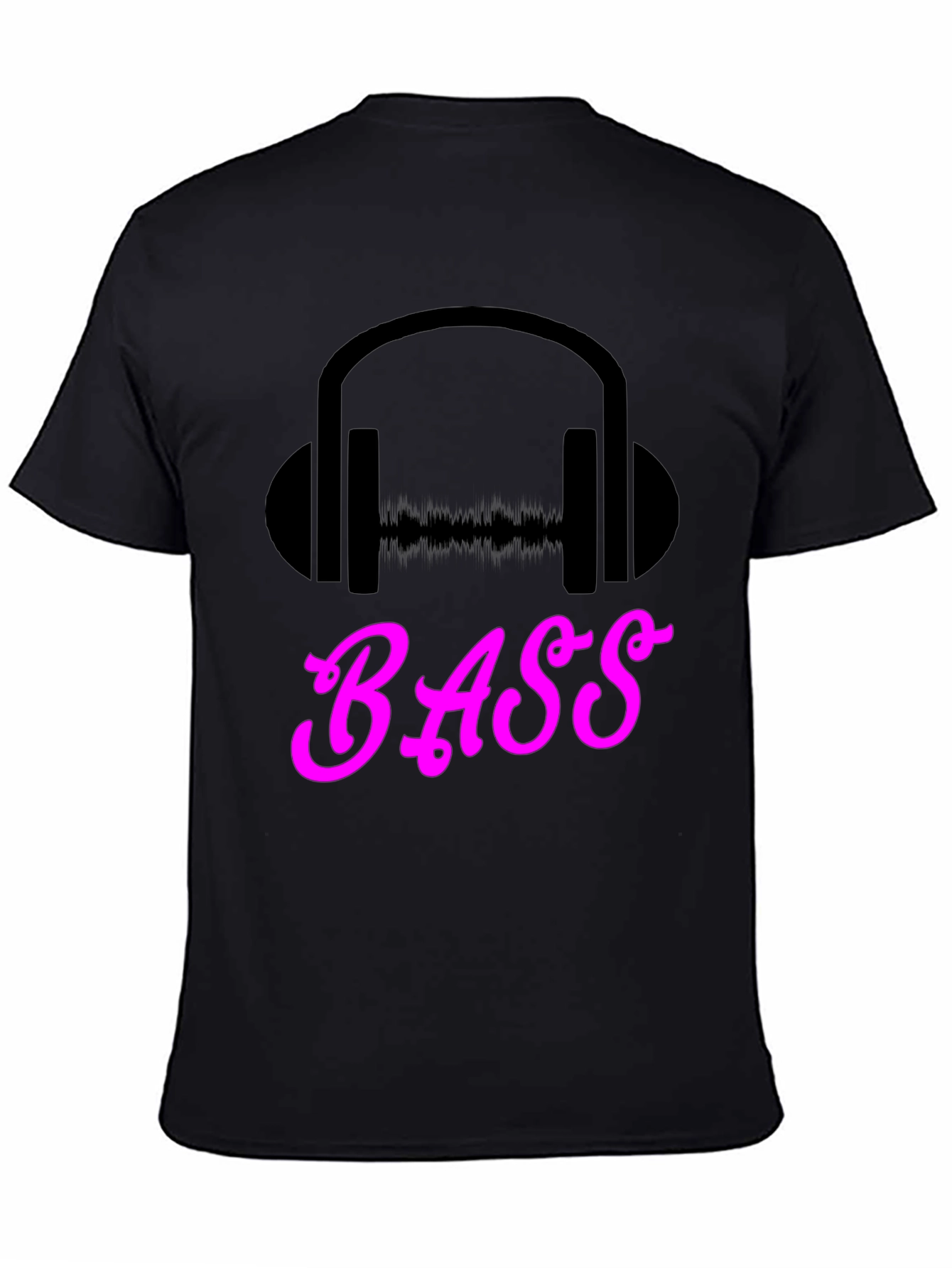 Bass Headphones Graphic Tee - Black