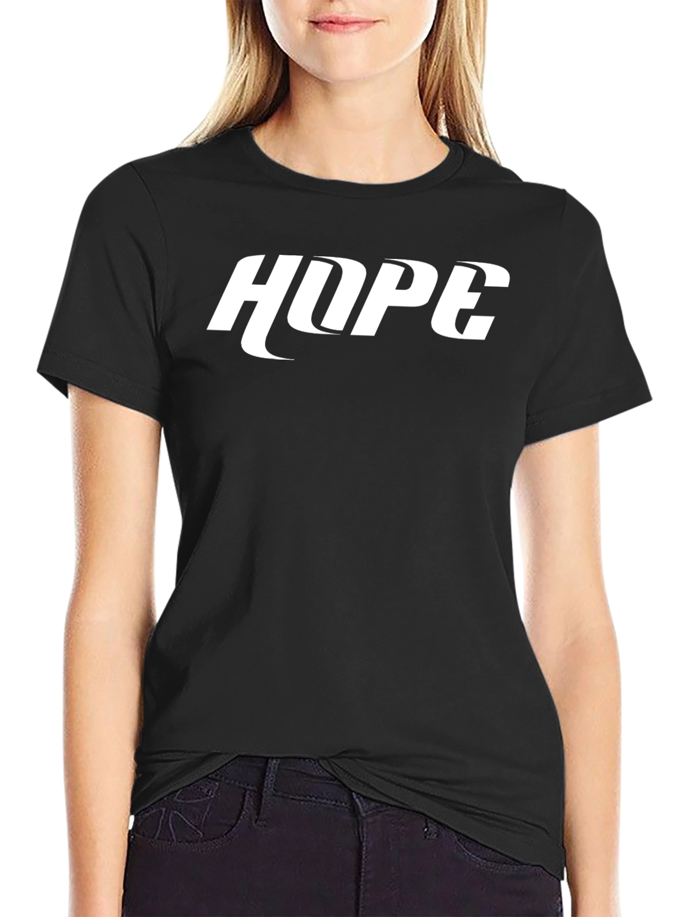 HOPE Graphic Print Black T-Shirt - Casual Style