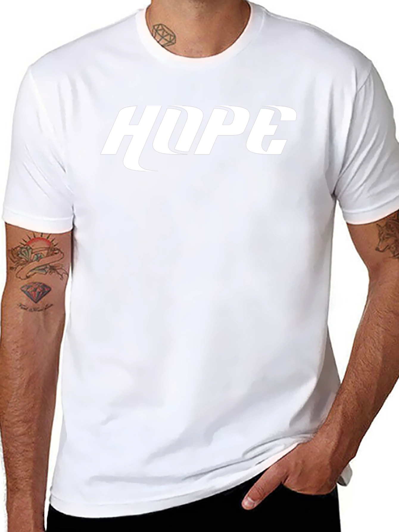 HOPE Graphic Print Black T-Shirt - Casual Style