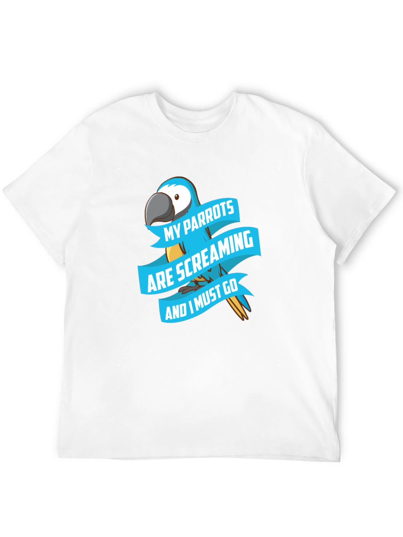 Parrot Lover T-Shirt - Screaming Parrots Graphic Tee