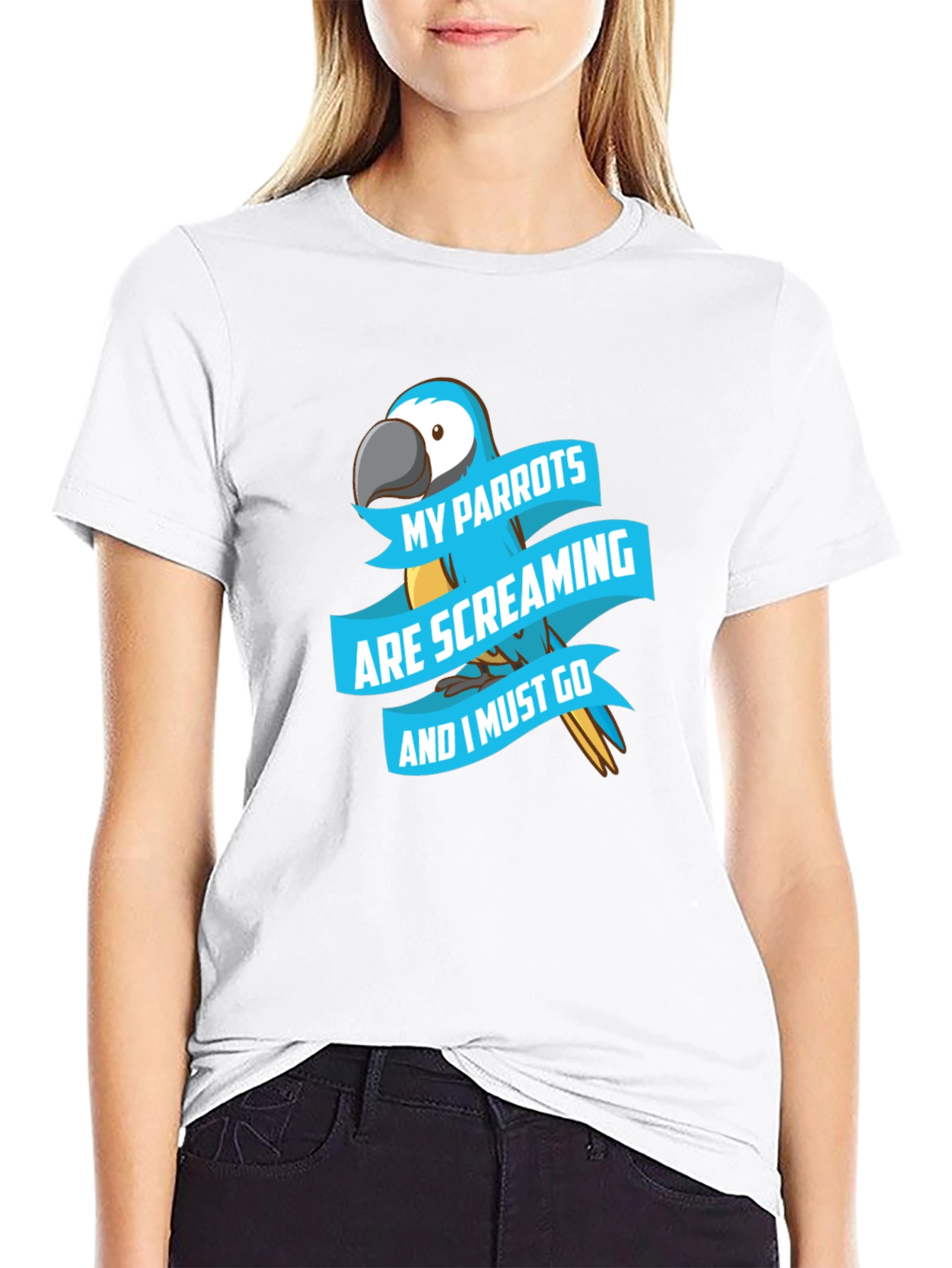 Parrot Lover T-Shirt - Screaming Parrots Graphic Tee