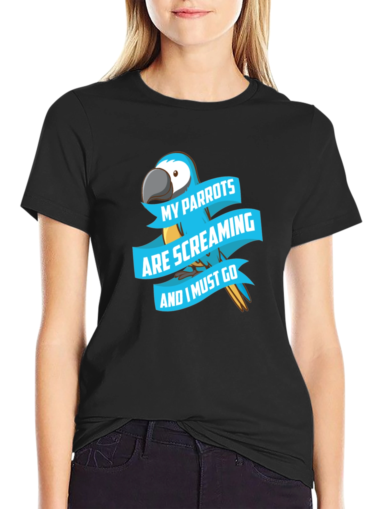 Parrot Lover T-Shirt - Screaming Parrots Graphic Tee
