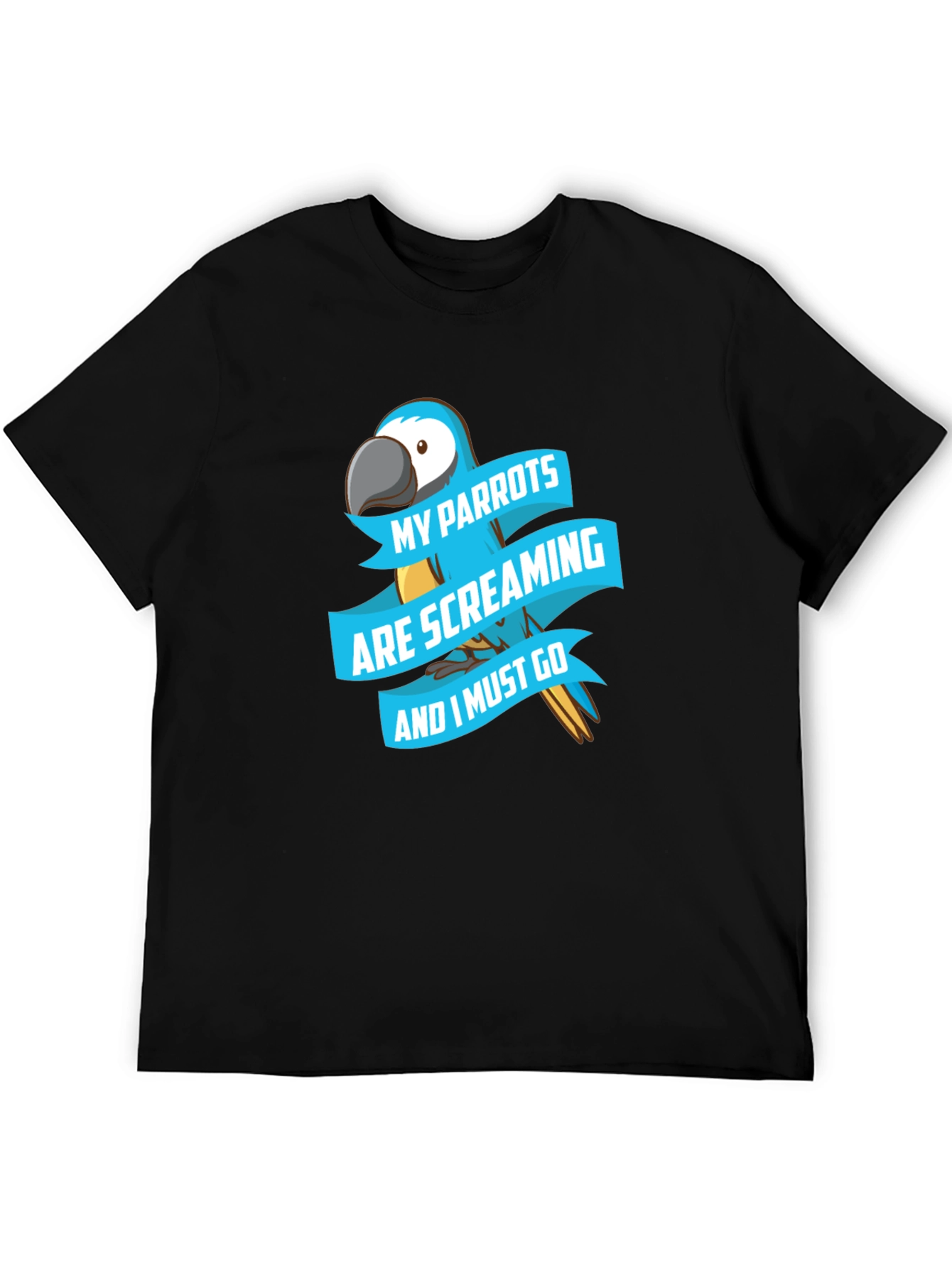 Parrot Lover T-Shirt - Screaming Parrots Graphic Tee