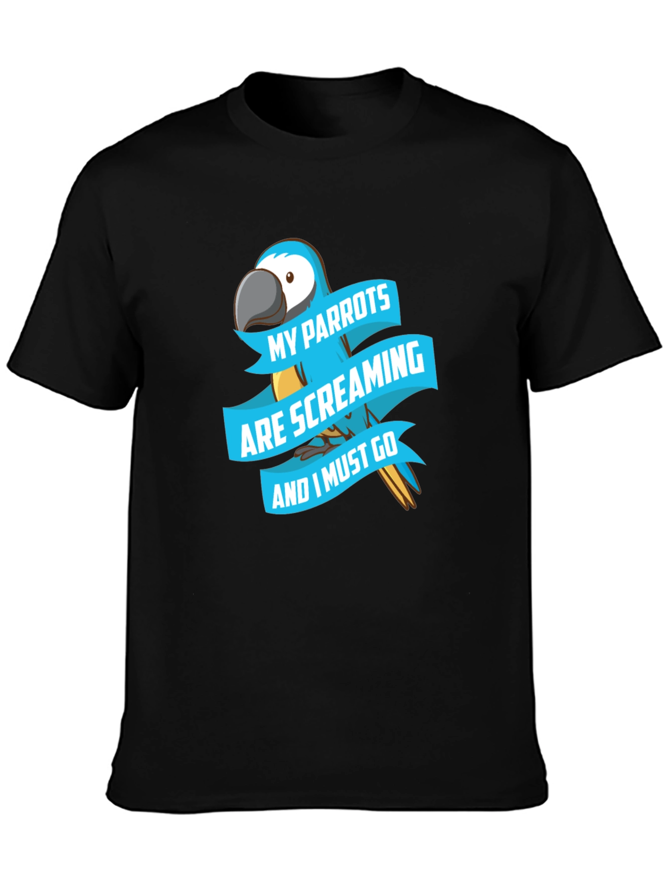 Parrot Lover T-Shirt - Screaming Parrots Graphic Tee