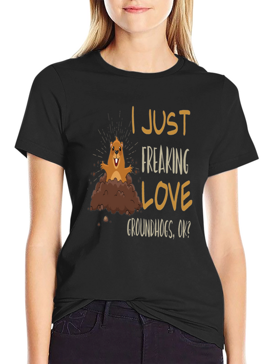 I Love Groundhogs T-Shirt - Unisex Black Tee