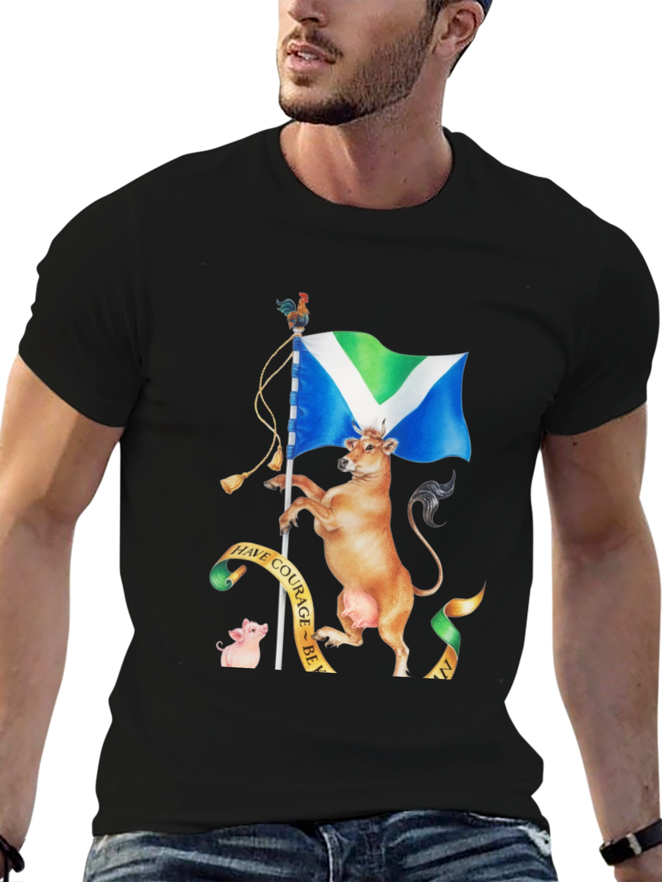 Vegan Cow T-Shirt: Have Courage!