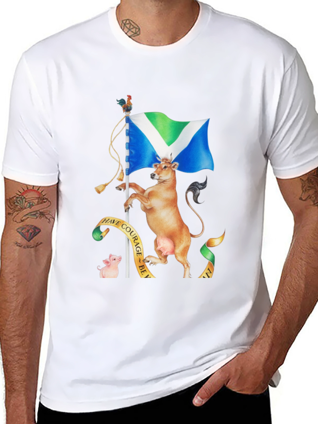 Vegan Cow T-Shirt: Have Courage!