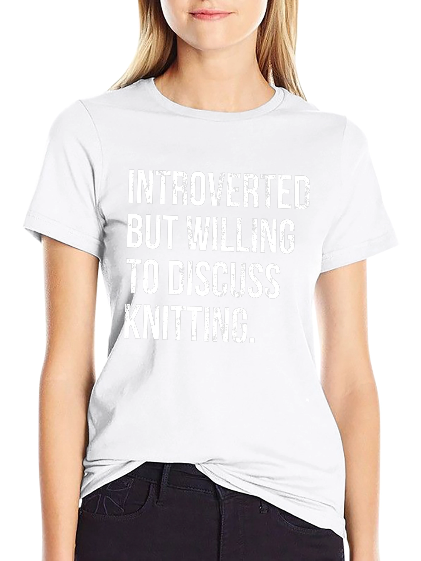 Introverted Knitting T-Shirt - Funny Knit Lover Gift