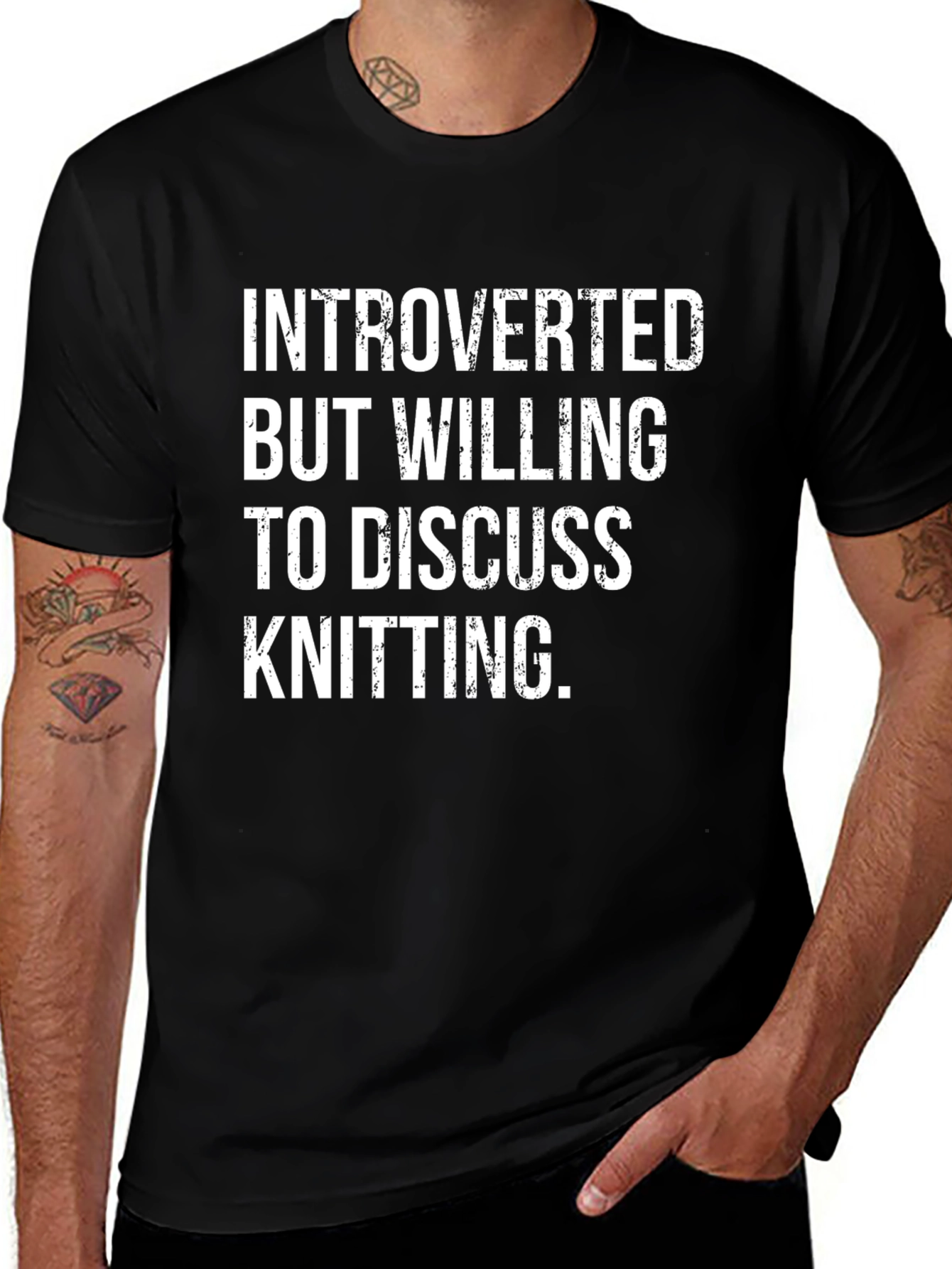 Introverted Knitting T-Shirt - Funny Knit Lover Gift