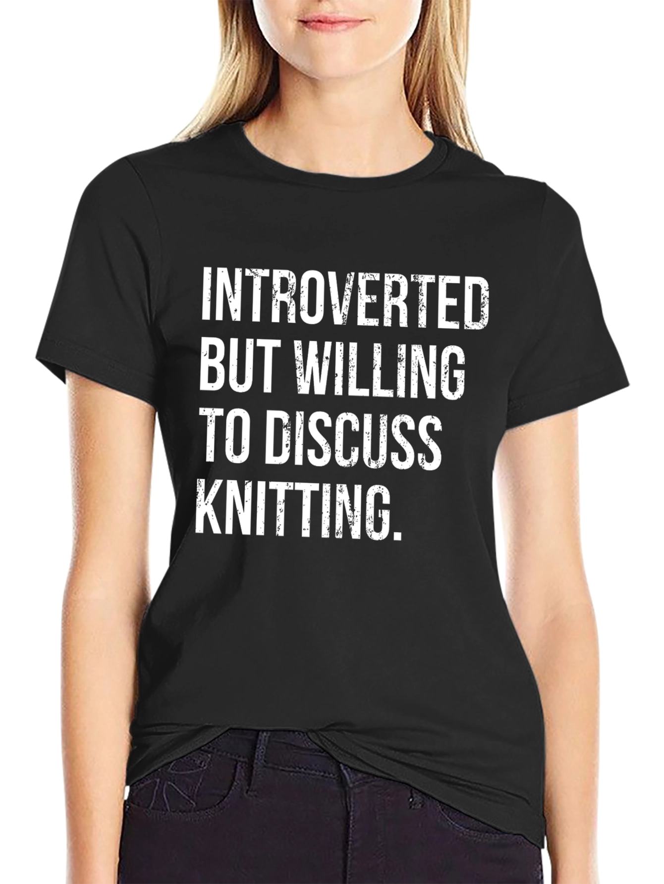 Introverted Knitting T-Shirt - Funny Knit Lover Gift