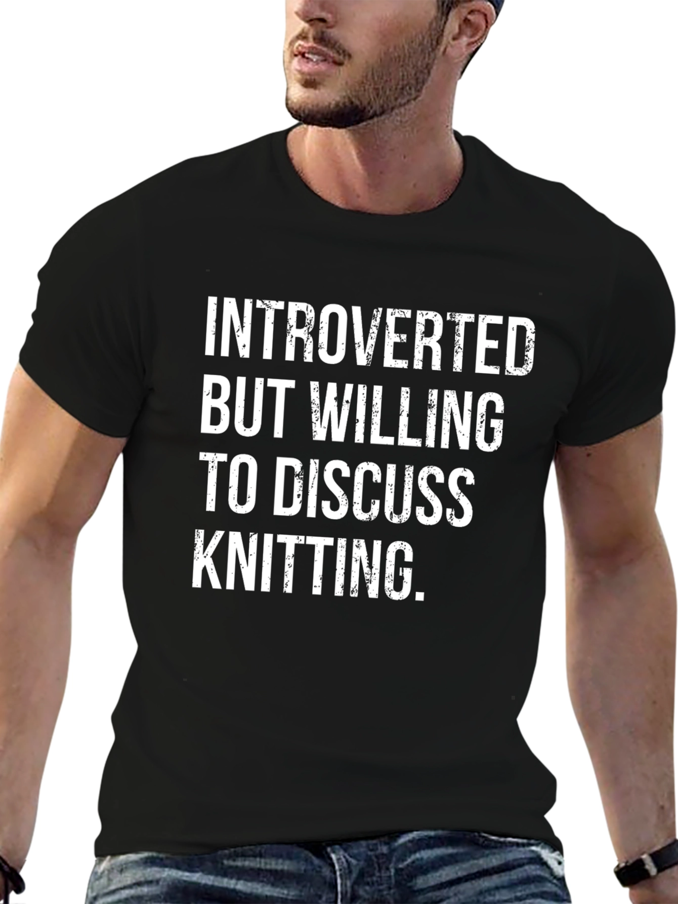 Introverted Knitting T-Shirt - Funny Knit Lover Gift