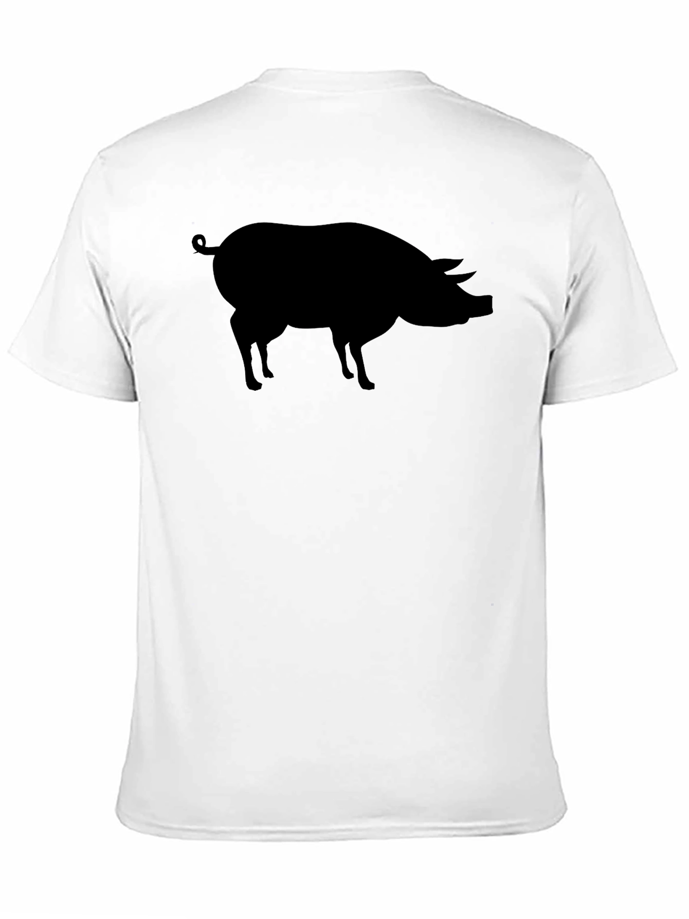Black Pig Silhouette T-Shirt - Casual Style