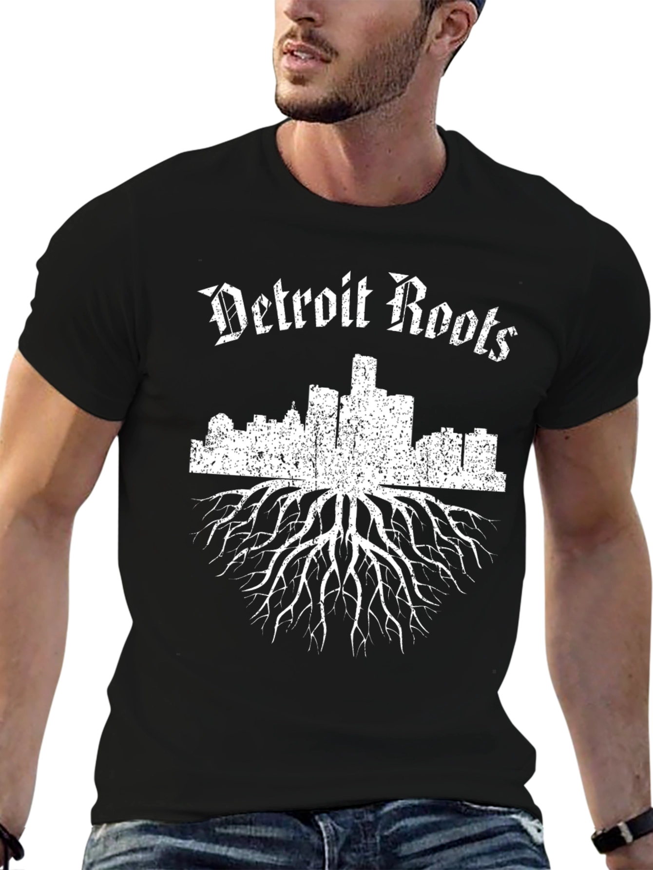 Detroit Roots Graphic T-Shirt - Black