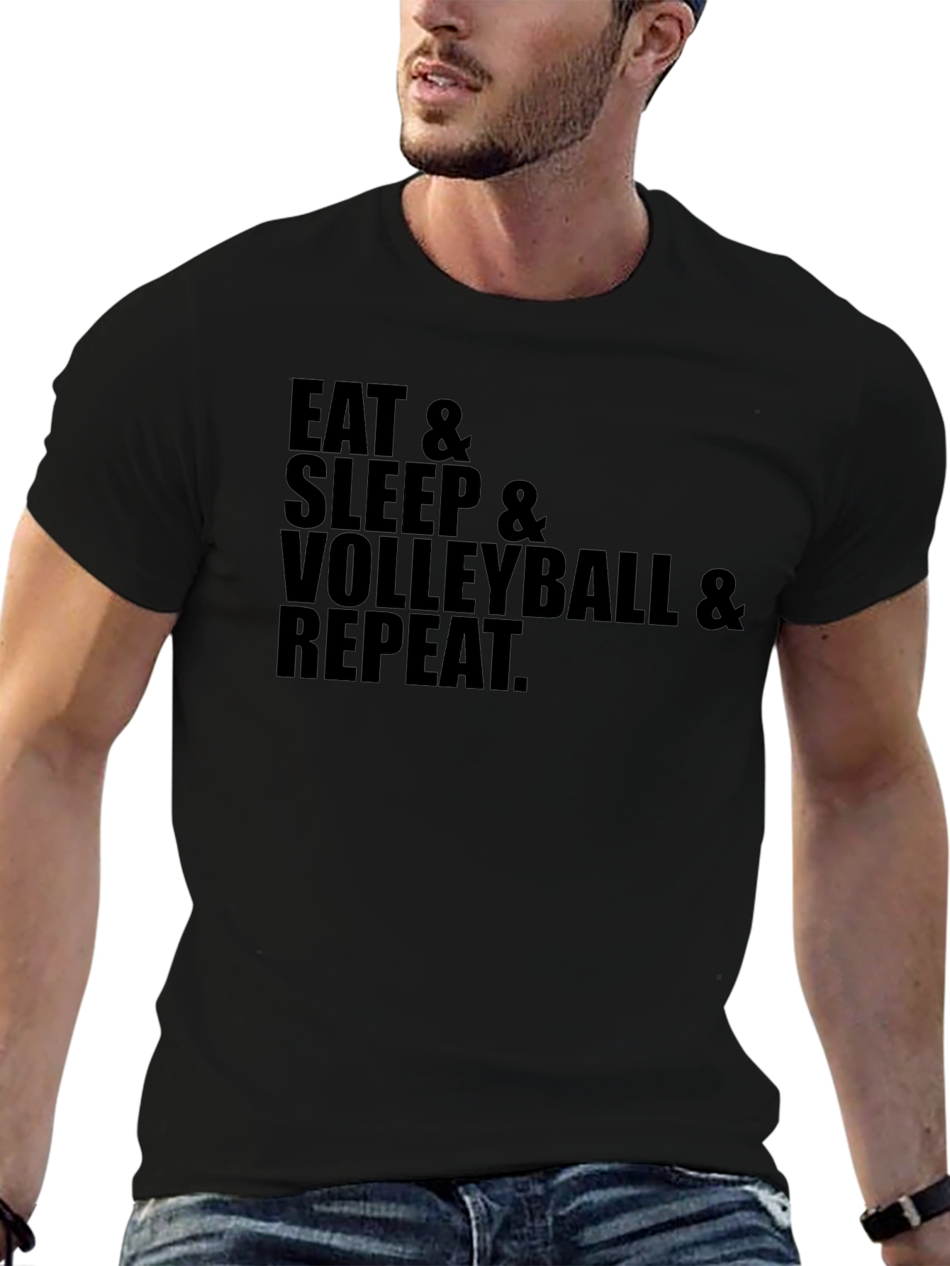 Eat Sleep Volleyball Repeat - Graphic Tee