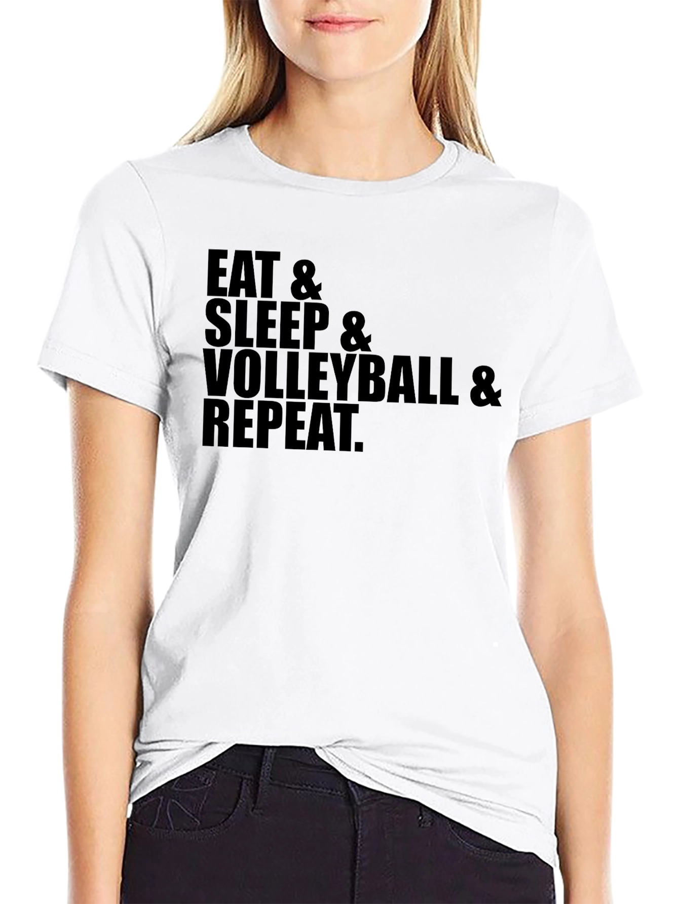 Eat Sleep Volleyball Repeat - Graphic Tee