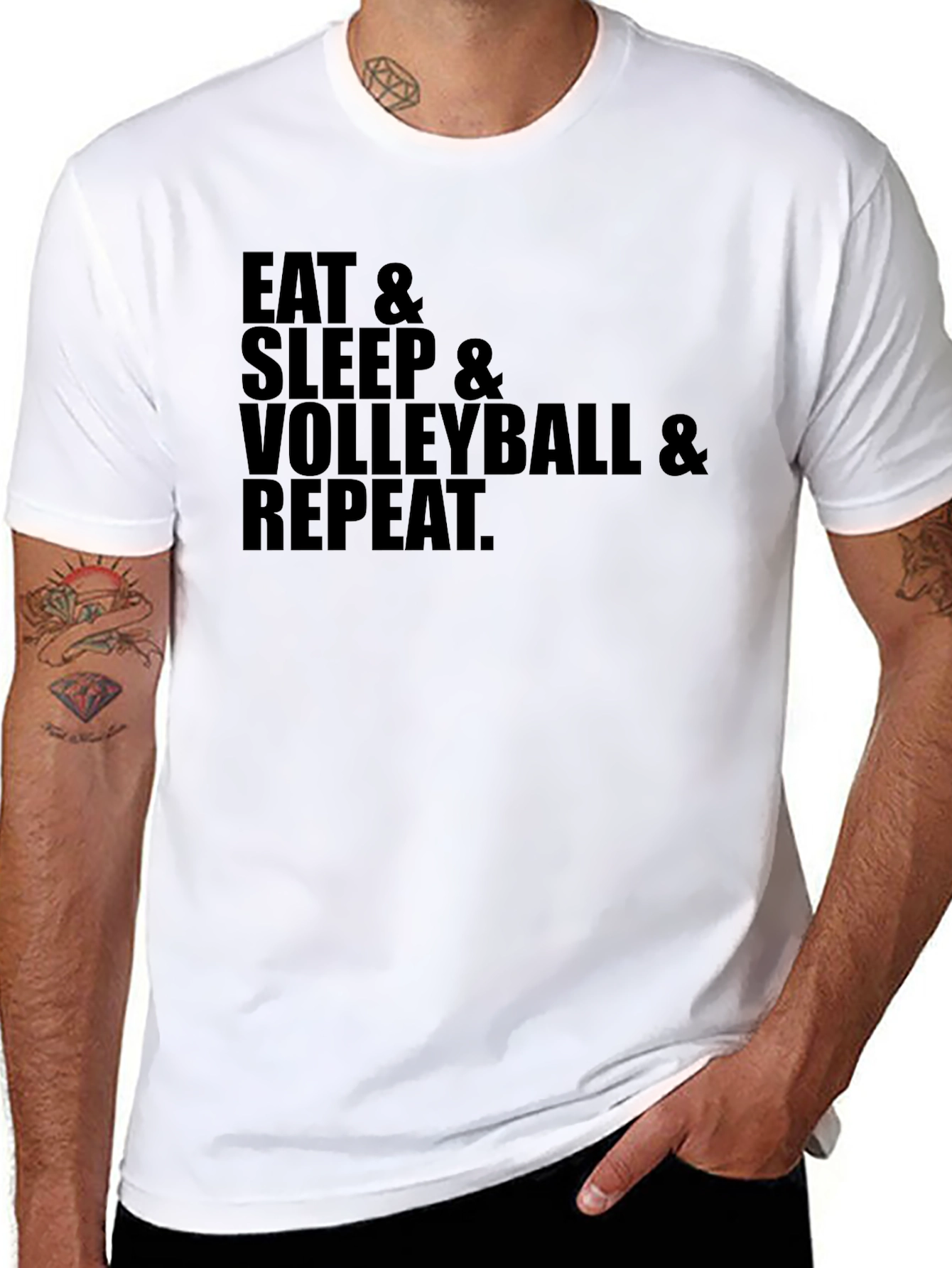 Eat Sleep Volleyball Repeat - Graphic Tee