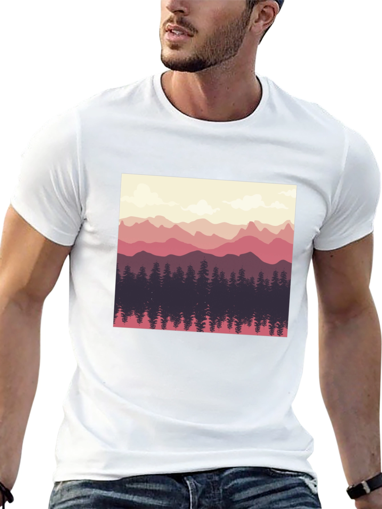 Mountainscape Graphic Tee - Nature Inspired Design