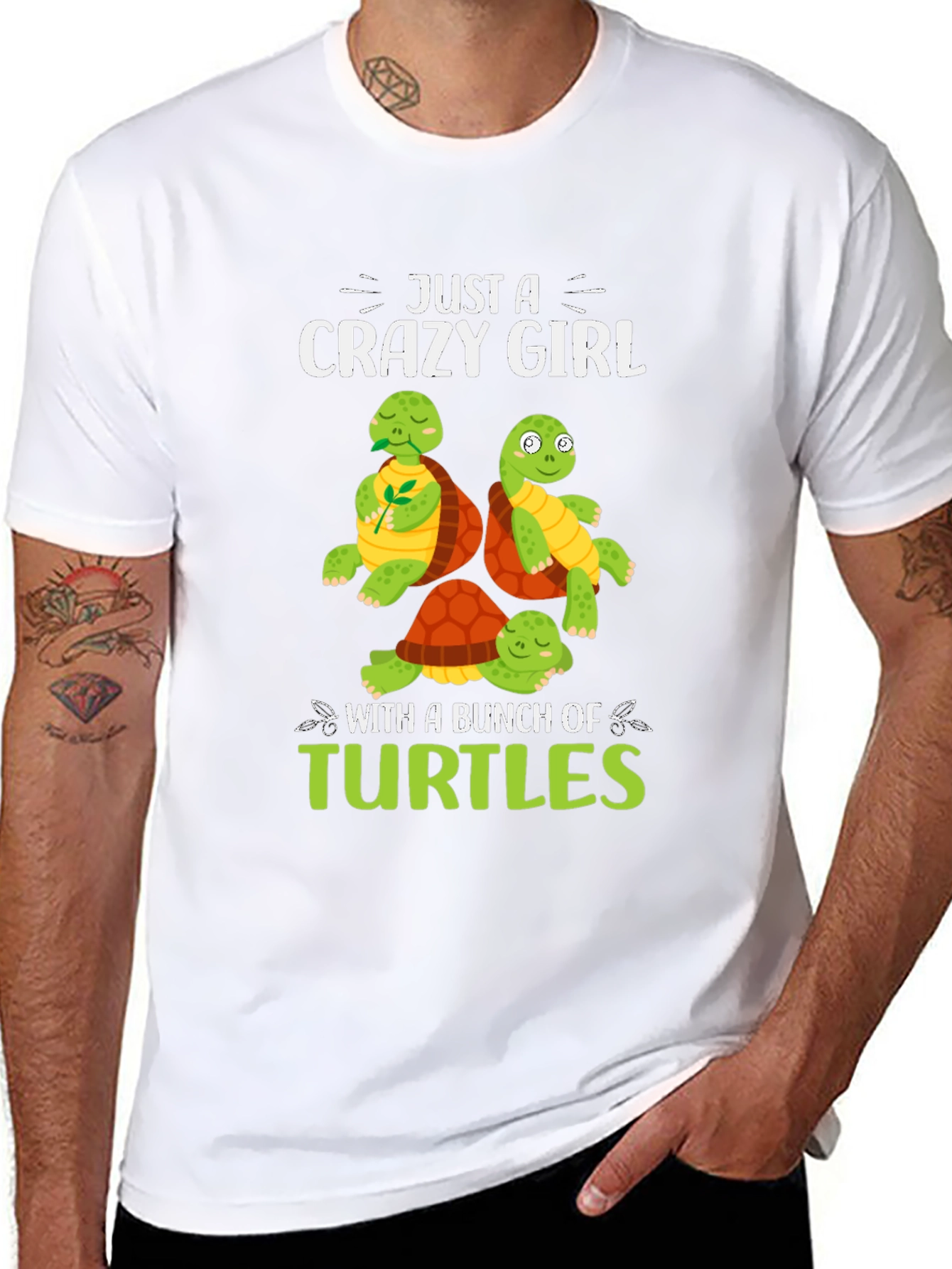 Crazy Girl Turtles Graphic Tee