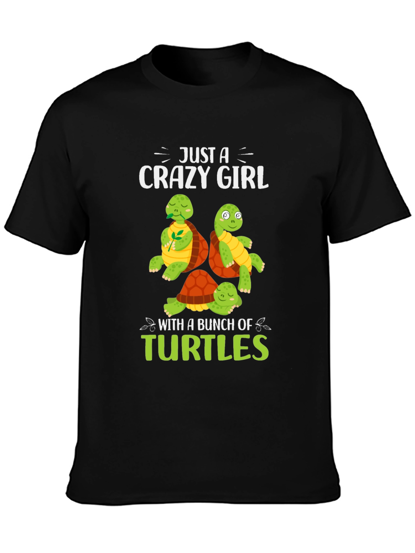 Crazy Girl Turtles Graphic Tee