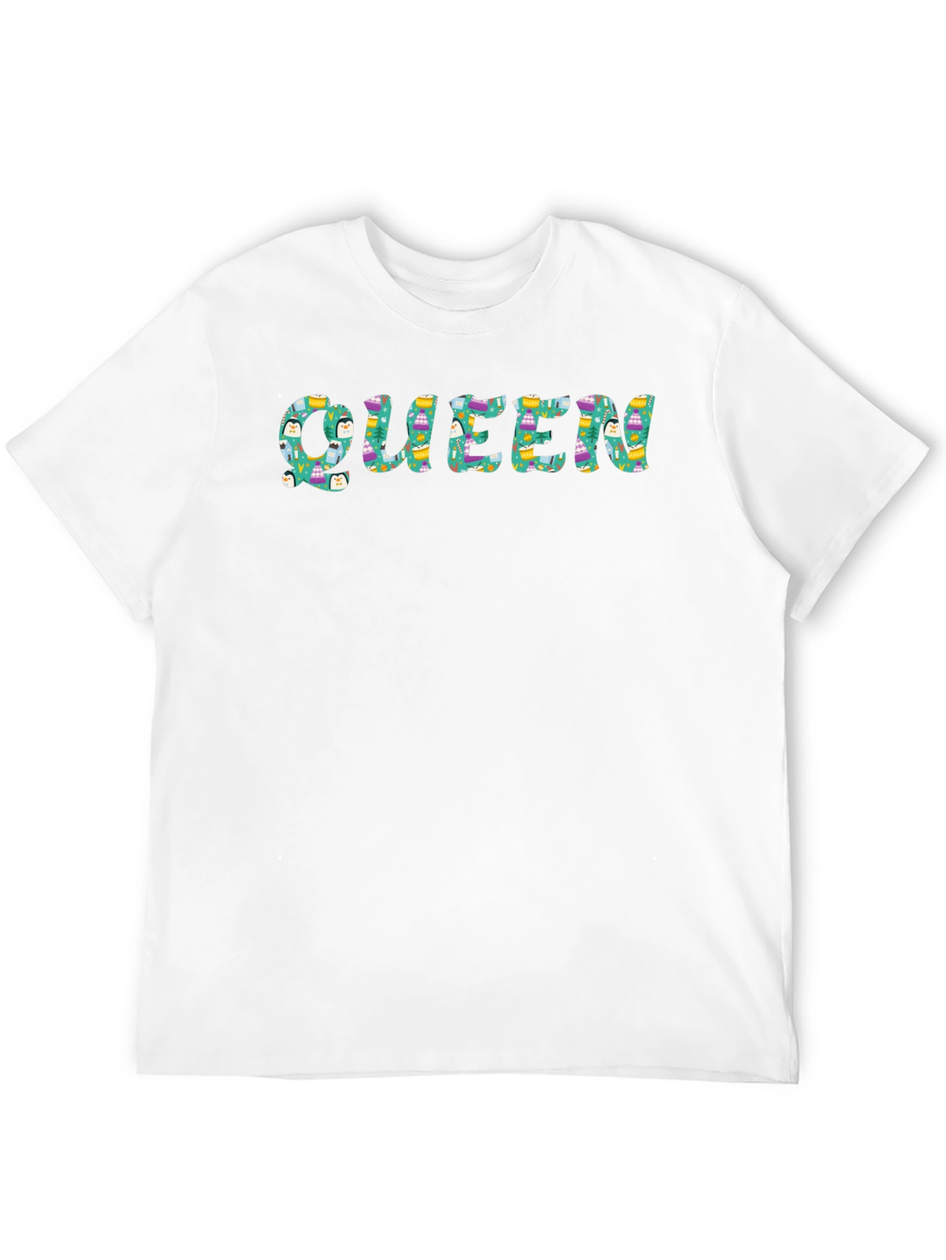 Queen Easter Pattern Black T-Shirt