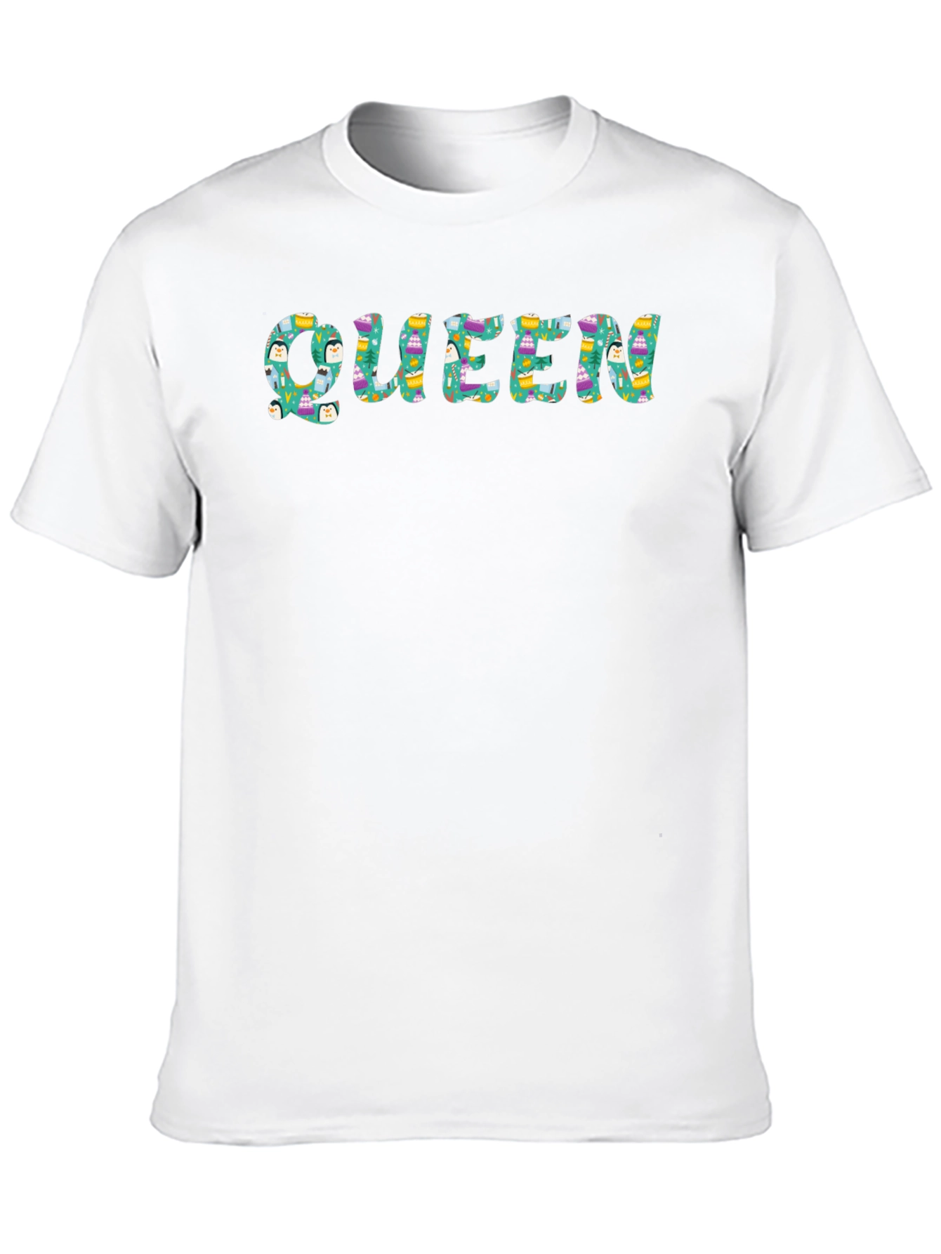 Queen Easter Pattern Black T-Shirt