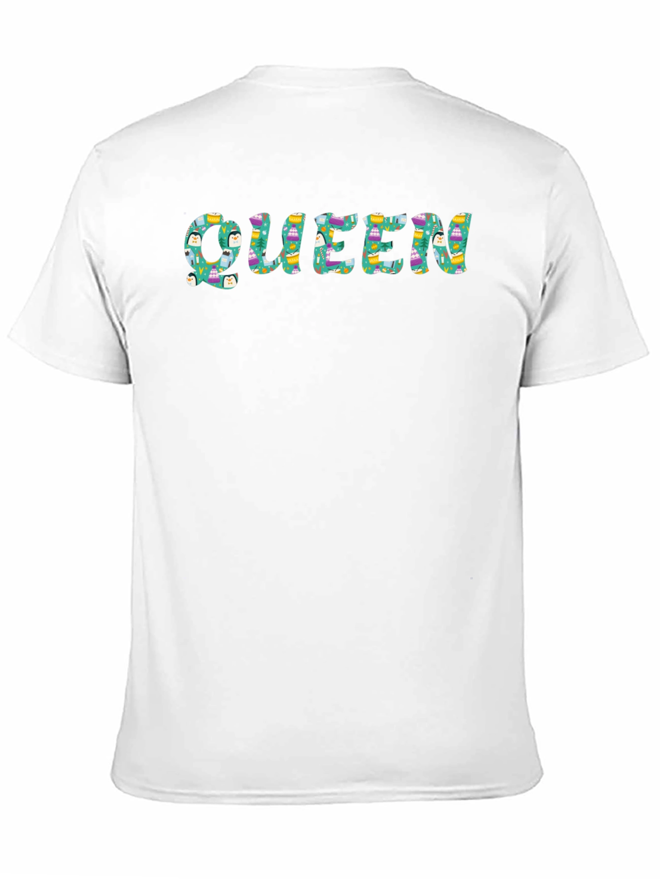 Queen Easter Pattern Black T-Shirt