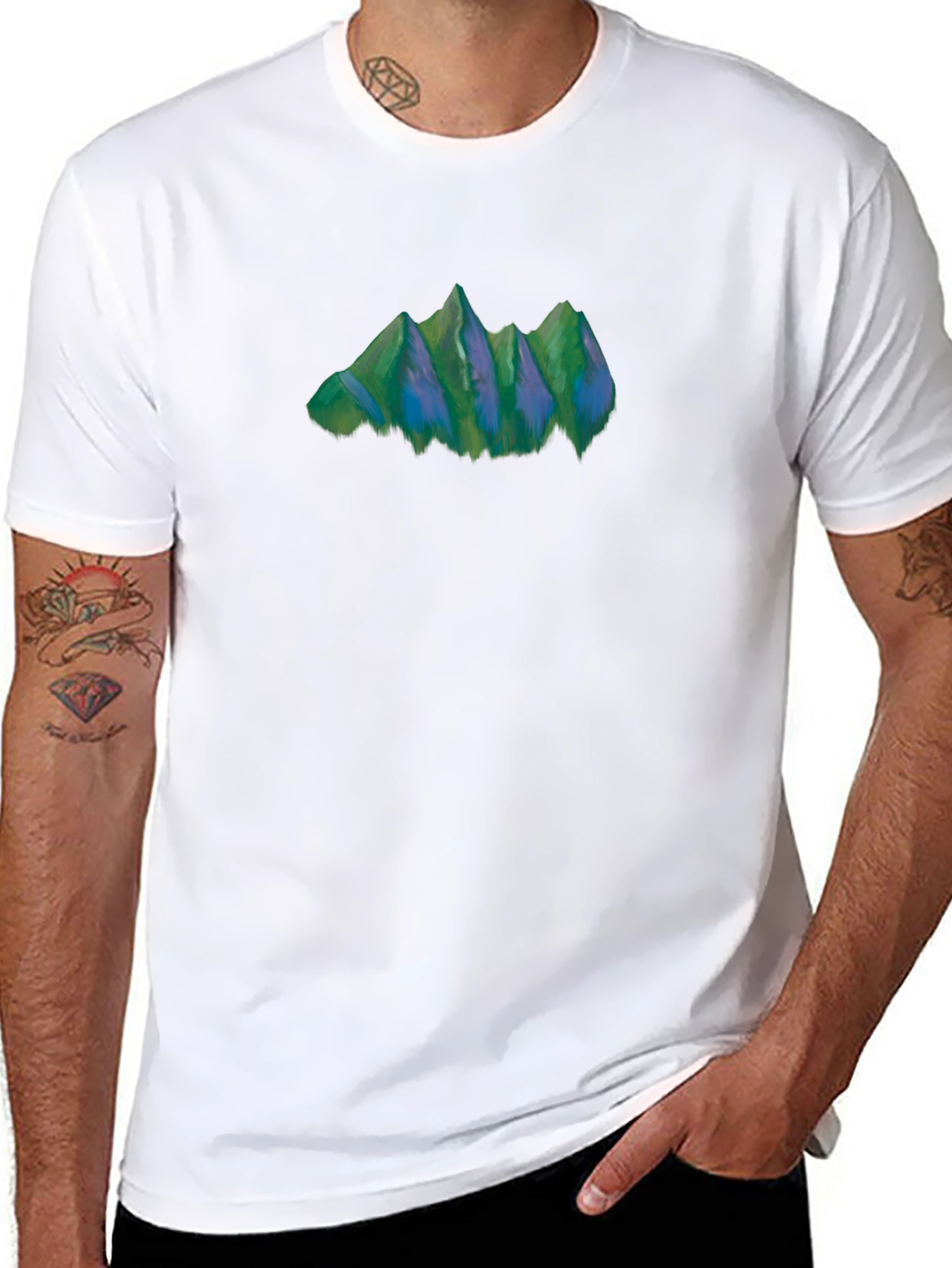Mountain Graphic Tee - Nature Inspired Black T-Shirt