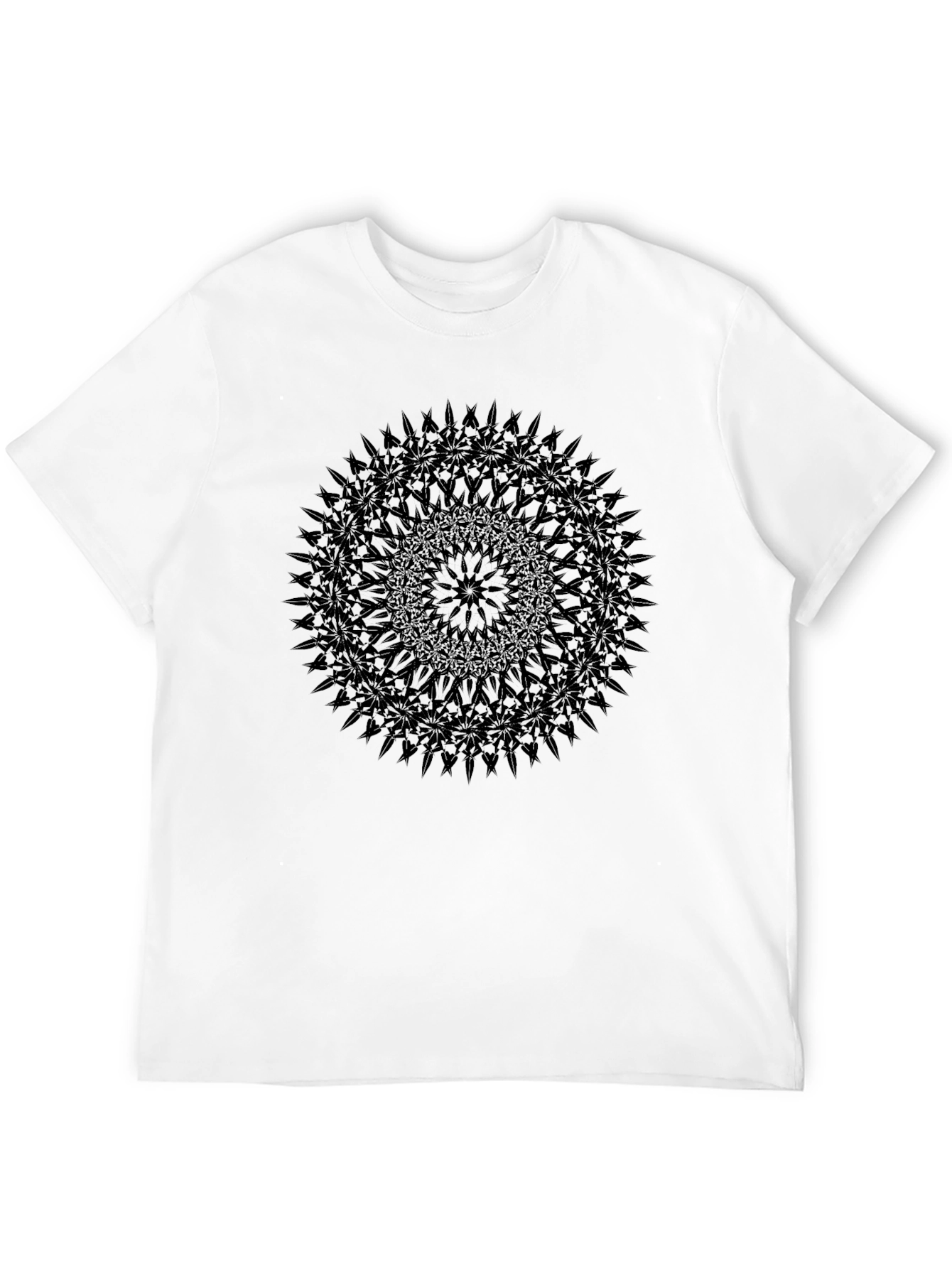 Black Mandala Print Tee - Stylish Comfort