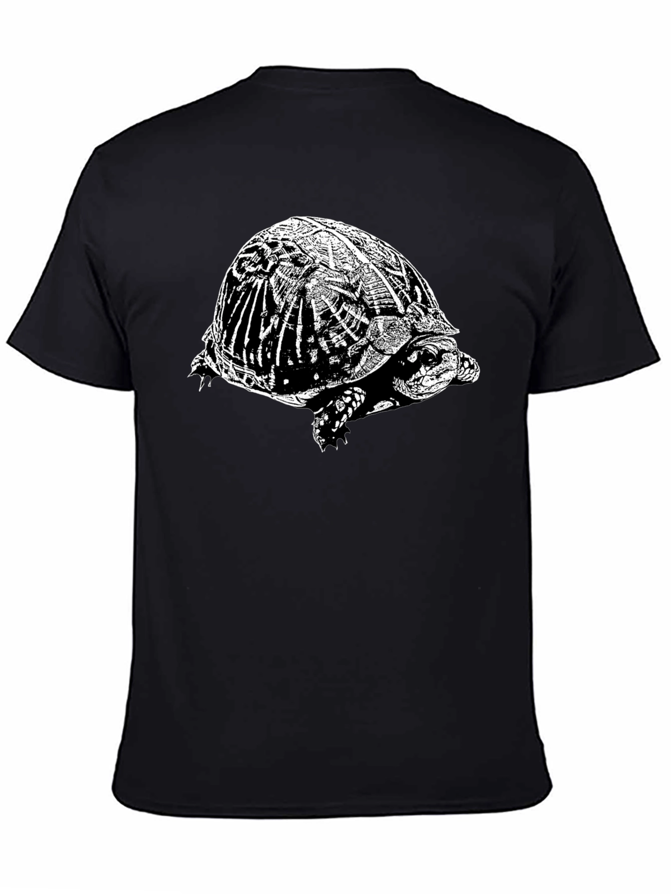 Turtle Graphic T-Shirt - Black Crew Neck Tee