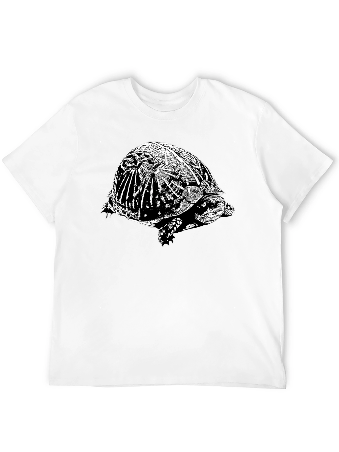 Turtle Graphic T-Shirt - Black Crew Neck Tee