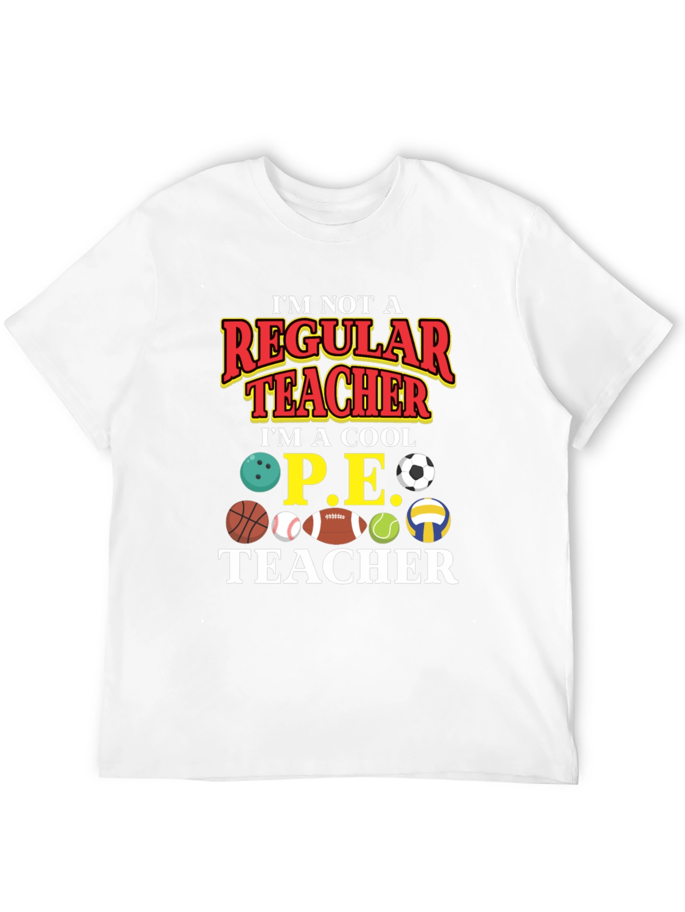 Cool P.E. Teacher Graphic T-Shirt