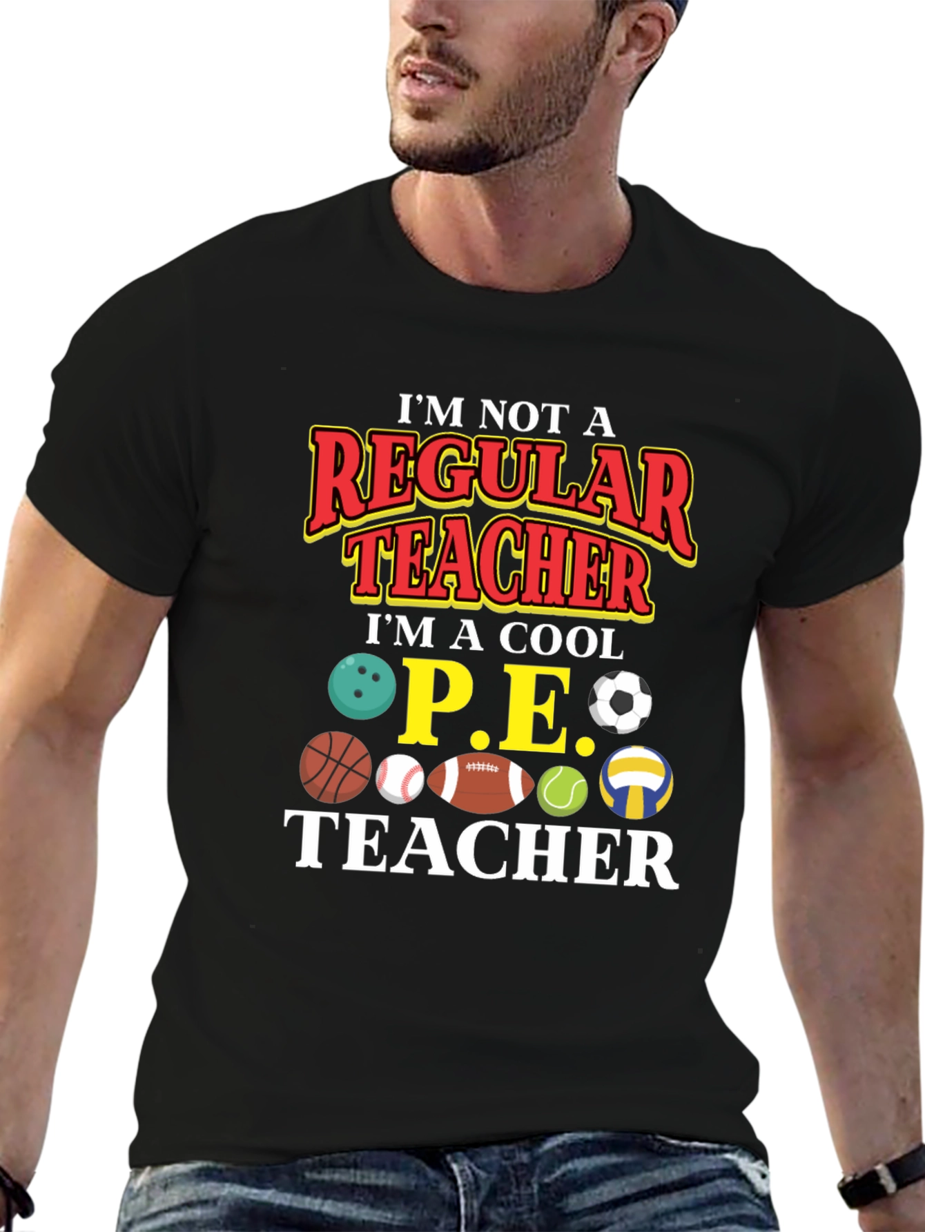 Cool P.E. Teacher Graphic T-Shirt