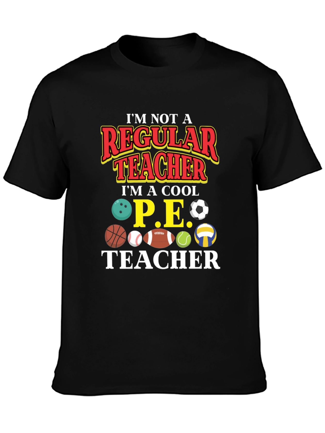 Cool P.E. Teacher Graphic T-Shirt