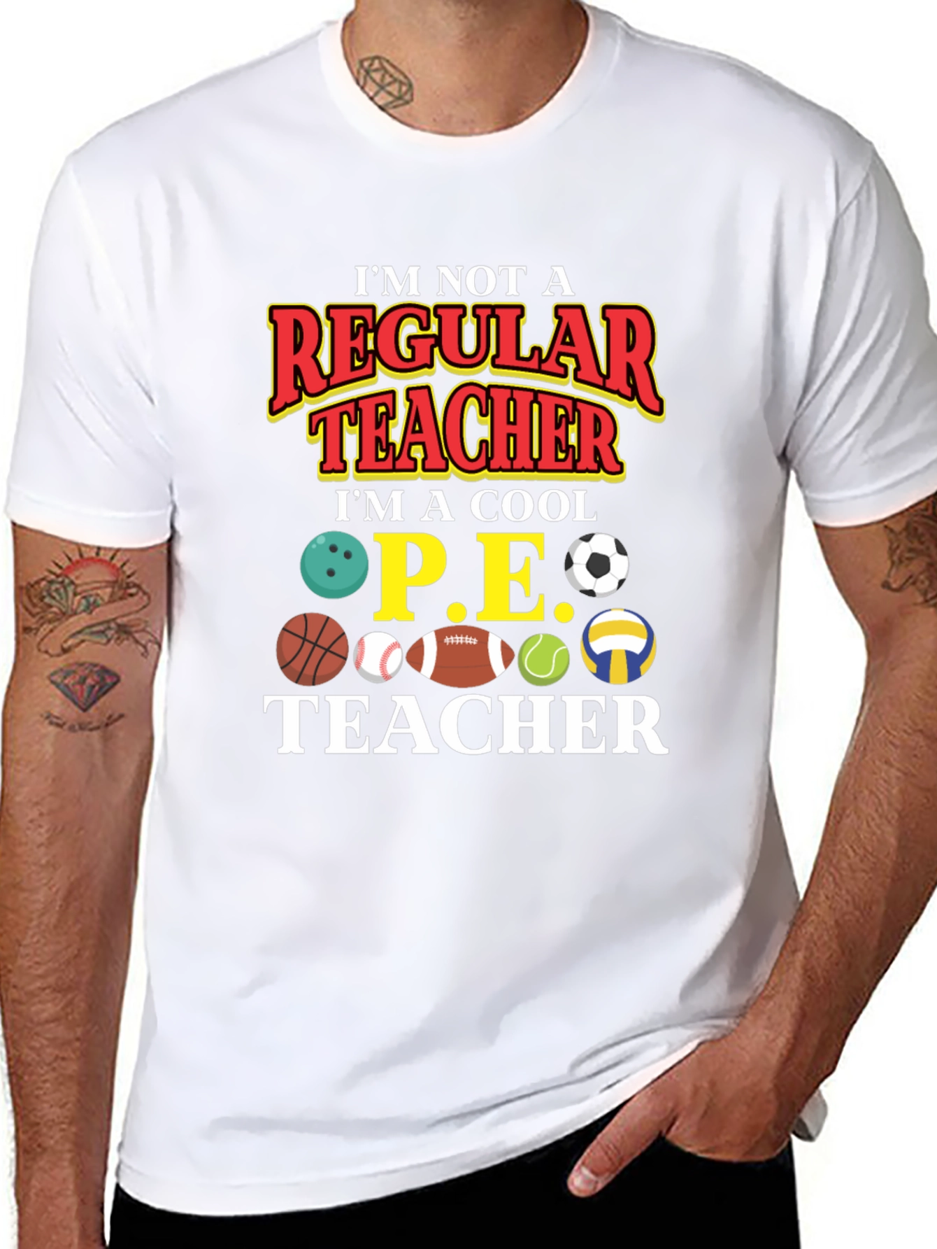 Cool P.E. Teacher Graphic T-Shirt
