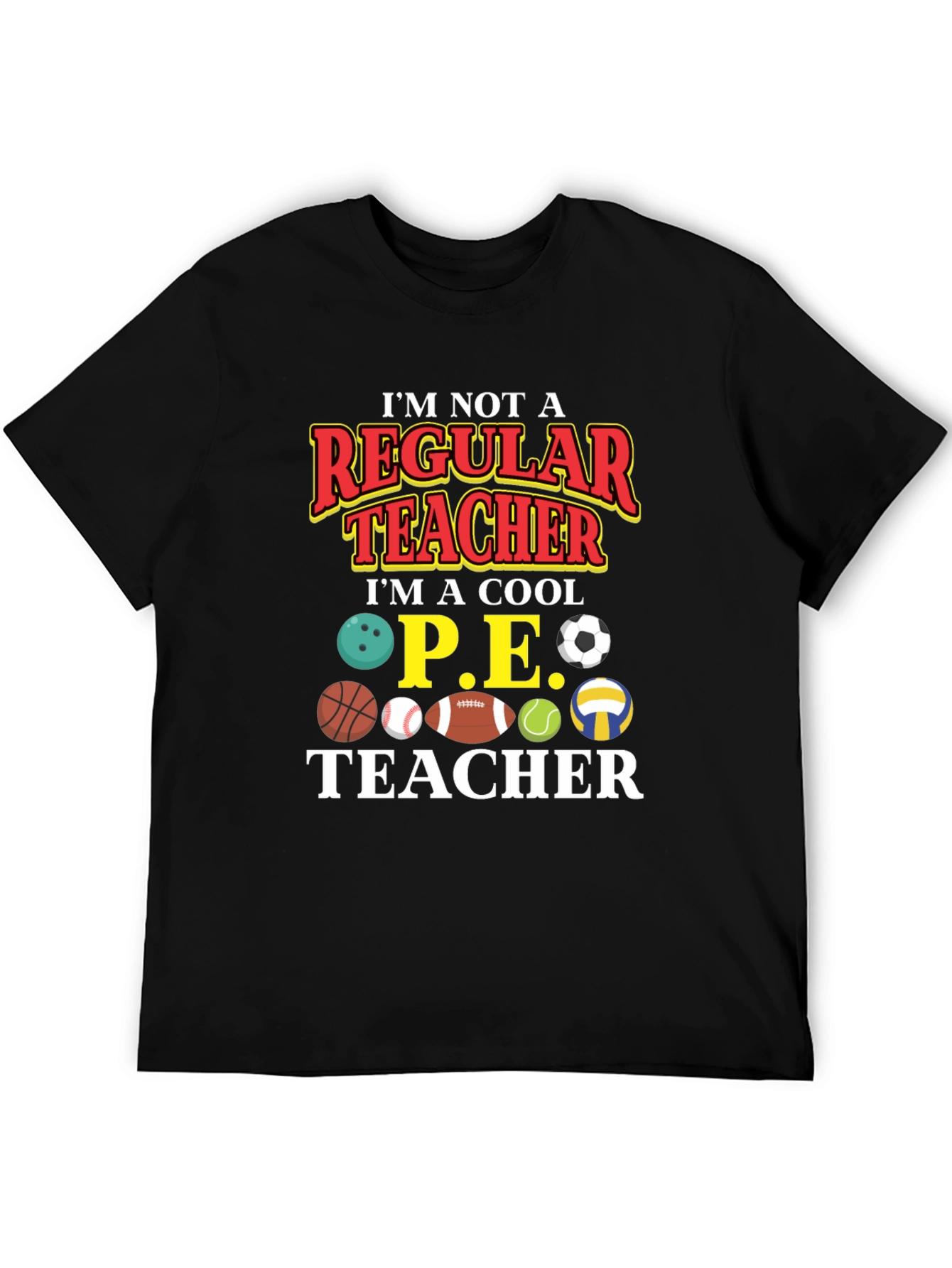 Cool P.E. Teacher Graphic T-Shirt