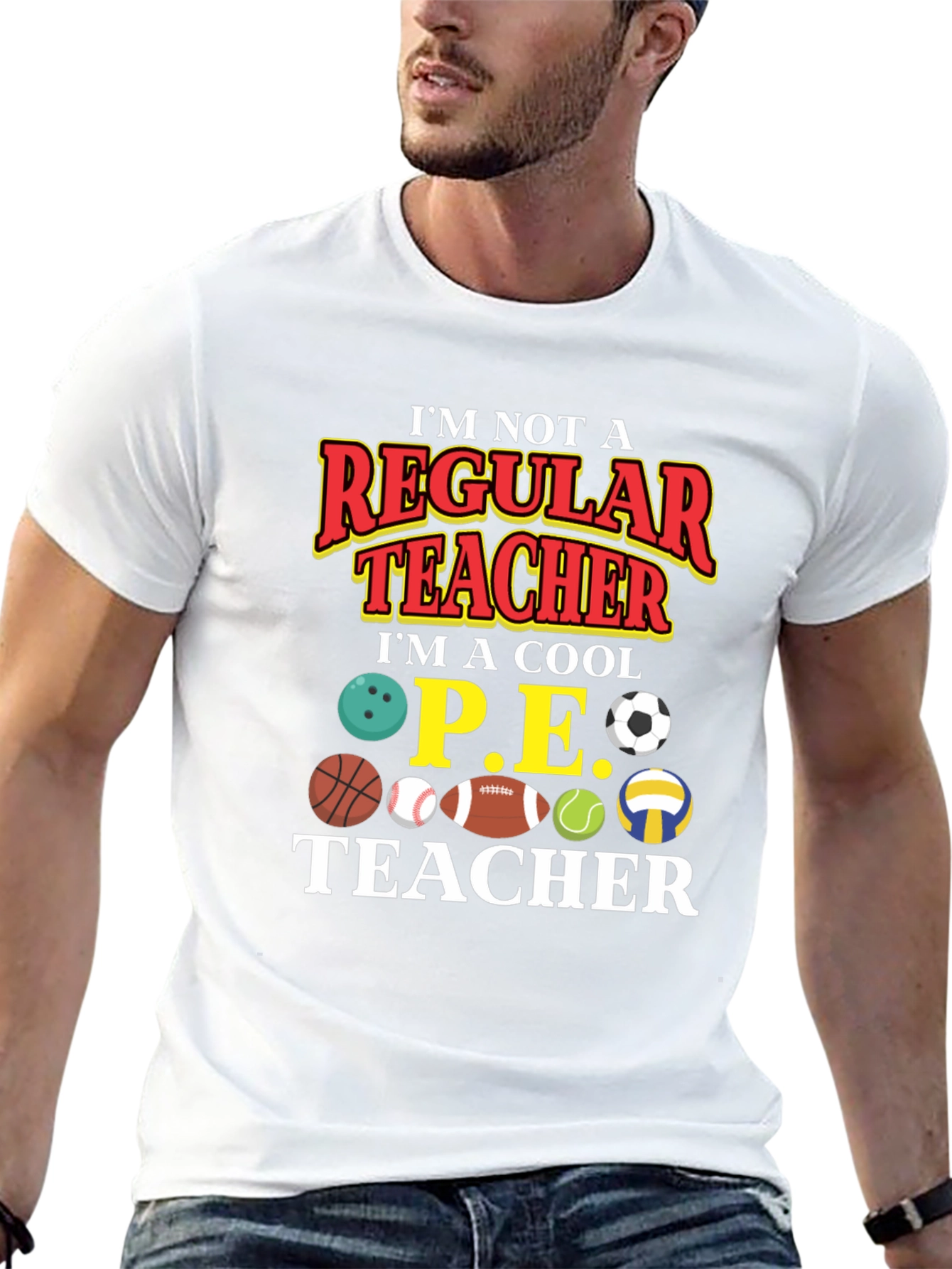 Cool P.E. Teacher Graphic T-Shirt