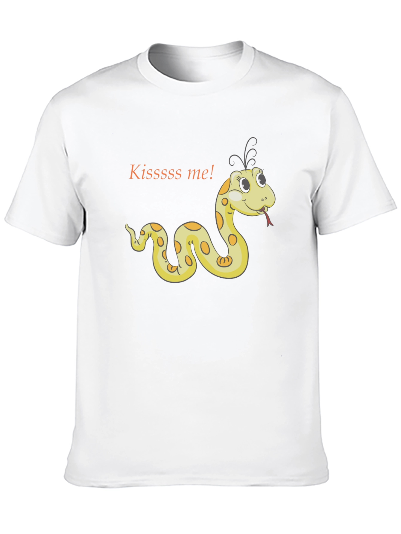 Kiss Me Snake T-Shirt - Black Cotton Tee