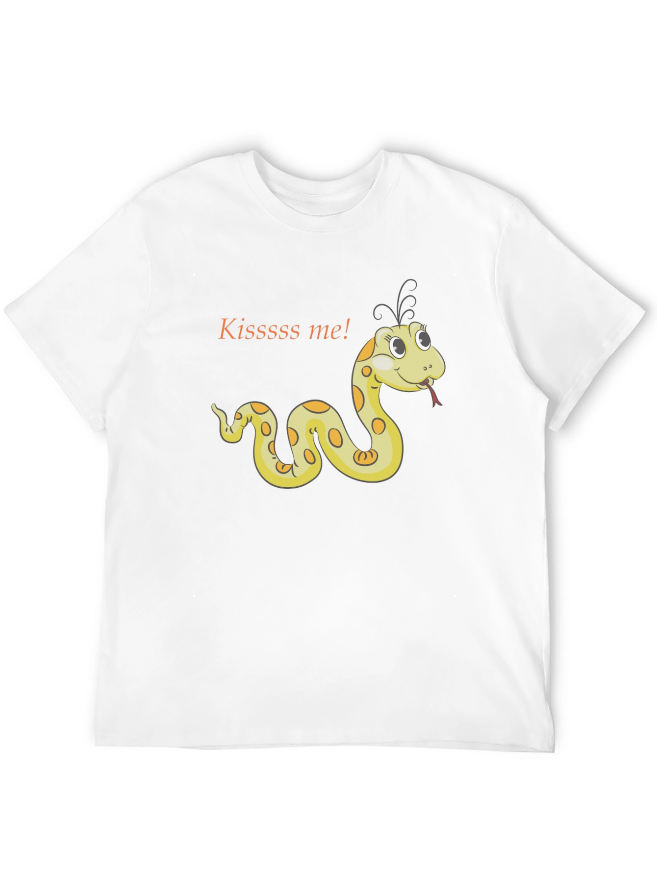Kiss Me Snake T-Shirt - Black Cotton Tee