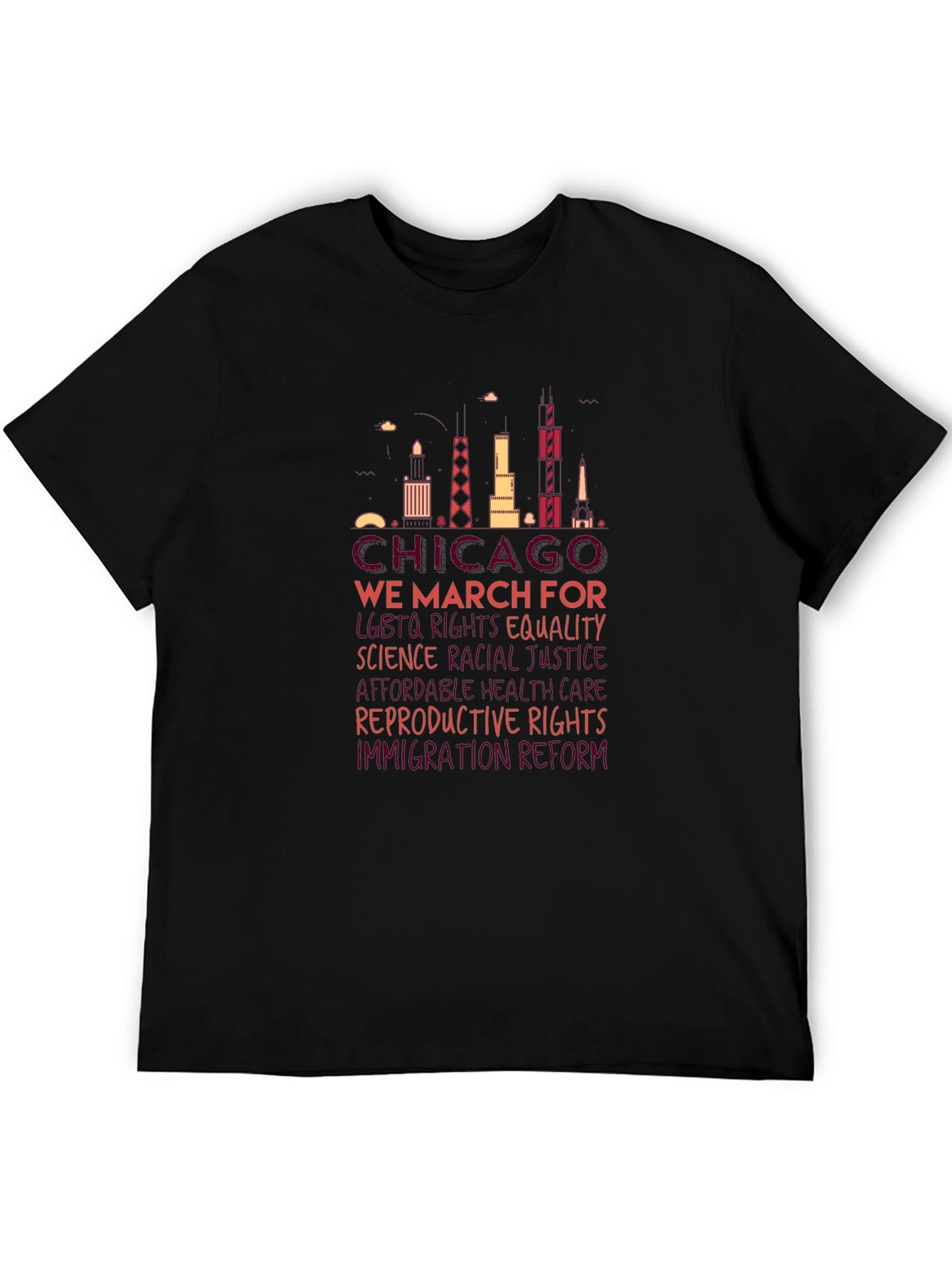 Chicago We March For Equality Graphic Tee
