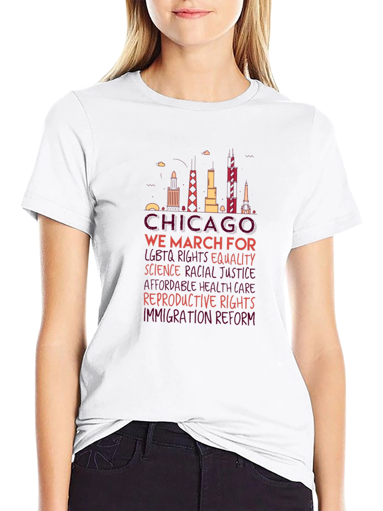 Chicago We March For Equality Graphic Tee