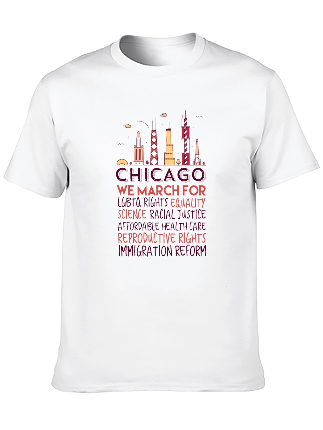 Chicago We March For Equality Graphic Tee