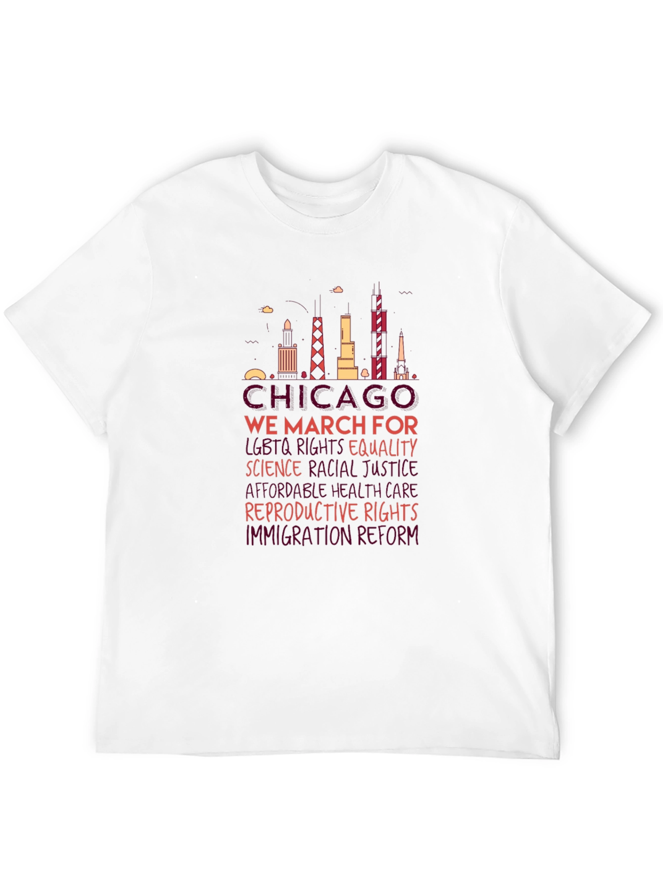Chicago We March For Equality Graphic Tee